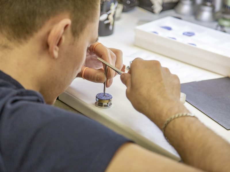 Industrial workshop of the watch factory Nika. Manufacture of wristwatches and precious metal products